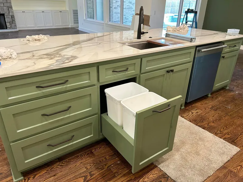 Cabinet painting transformation before and after